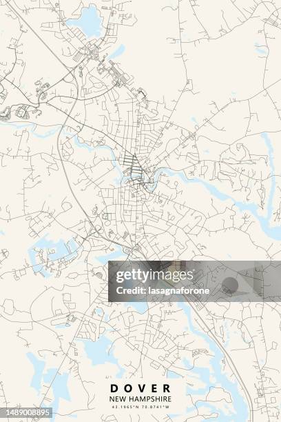 dover, new hampshire, usa vector map - dover new hampshire stock illustrations