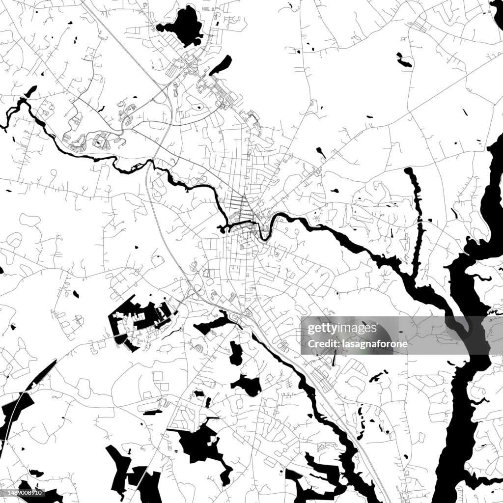 Dover, New Hampshire, USA Vector Map