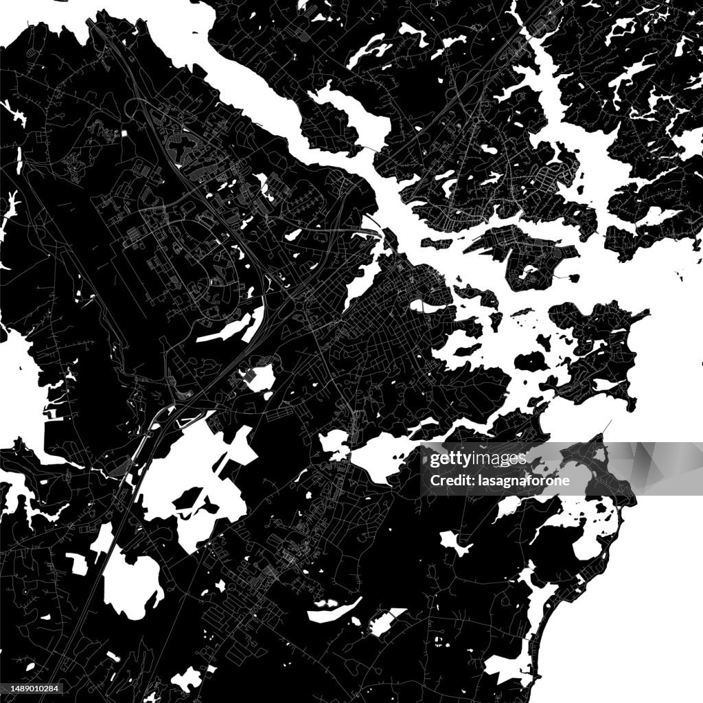 Portsmouth, New Hampshire, USA Vector Map