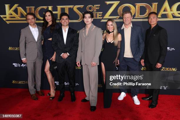 Nick Stahl, Famke Janssen, Diego Tinoco, Mackenyu, Madison Iseman, Sean Bean and Mark Dacascos attend the Los Angeles premiere of Sony Pictures'...