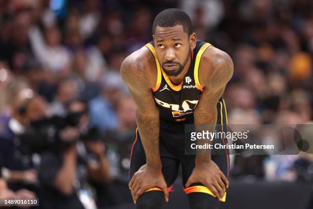 Terrence Ross of the Phoenix Suns during Game Three of the NBA Western Conference Semifinals at Footprint Center on May 05, 2023 in Phoenix, Arizona....