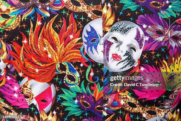 detail of colourful costume at the venice carnival. - carnival venice stockfoto's en -beelden