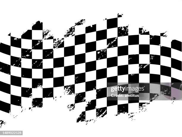 illustrations, cliparts, dessins animés et icônes de drapeau de course - sport mécanique