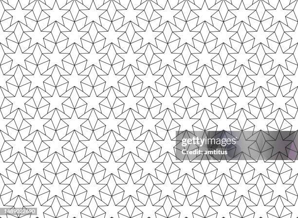 stars pattern - geometric star pattern stock illustrations