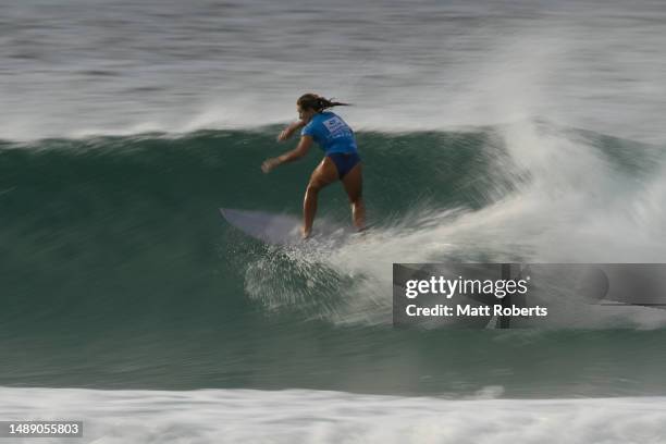 Nikki Van Dijk of Australia competes during the 2023 Gold Coast Pro at Snapper Rocks on May 11, 2023 in Gold Coast, Australia.