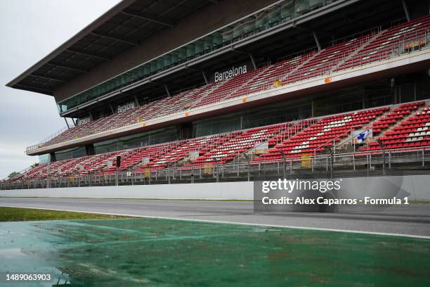 General view of the track during day two of Formula 2 Testing at Circuit de Barcelona-Catalunya on May 11, 2023 in Barcelona, Spain.