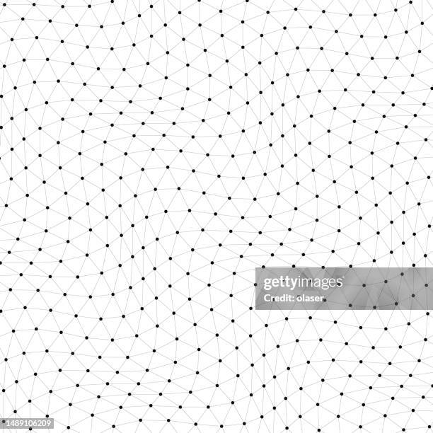 low poly mesh of triangles and dots - metallic surface stock illustrations