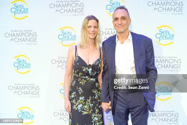 Katie Wright and Hank Azaria attend The Skin Cancer Foundation Champions for Change Gala at The Ziegfeld Ballroom on May 10, 2023 in New York City.