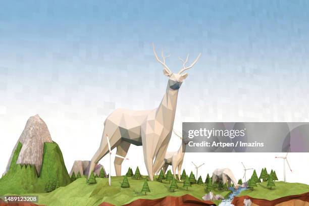 3d, cg, illustration, object, background - grassy mountain side stock illustrations