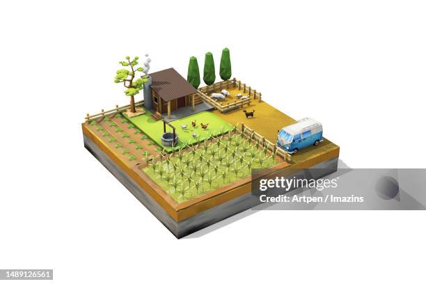 3d, cg, illustration, object, background - livestock truck stock illustrations
