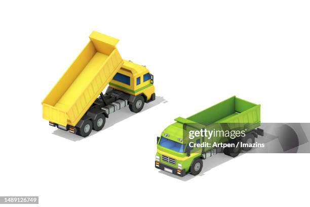 3d, cg, illustration, object, background - toy truck stock illustrations