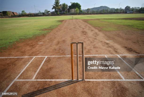 cricket pitch & field - kricketplan bildbanksfoton och bilder