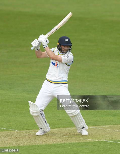Yorkshire batsman Adam Lyth in batting action during day one of the LV= Insurance County Championship Division 2 match between Durham and Yorkshire...
