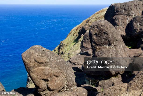Orongo Rocks 42 Orongo Ceremonial Village Stock Photos, High-Res Pictures, and ...