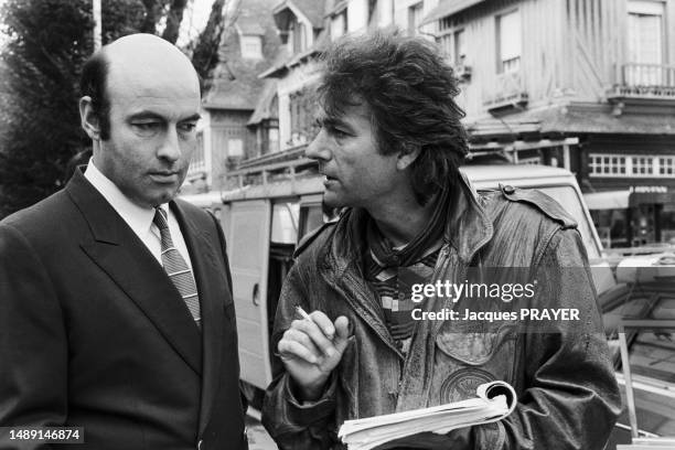 Nicolas Silberg lors du tournage du film 'Mesrine' realise par Andre Genoves le 25 janvier 1984