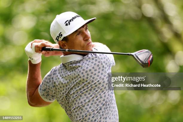 Thorbjorn Olesen of Denmark tees off on the 11th hole during Day One of the Soudal Open at Rinkven International Golf Club on May 11, 2023 in Belgium.