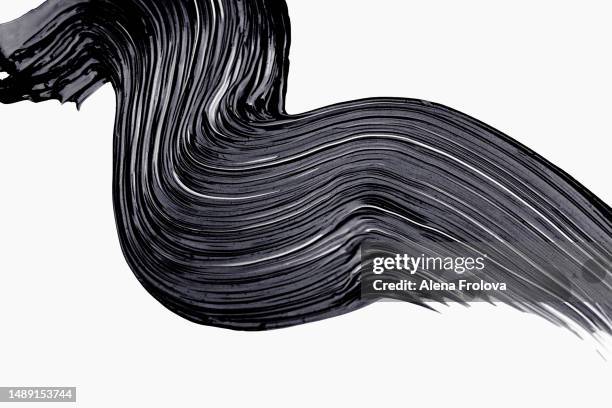 mascara swatch - curved brush strokes stock pictures, royalty-free photos & images