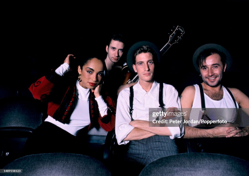 Samea Singer Nigerian born British singer Sade posed with members of her band ...