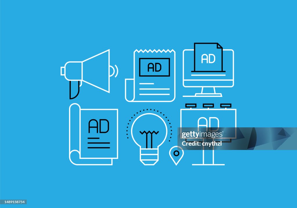 Advertising High Resolution Advertising And Media Related Line Banner Design Billboard ...