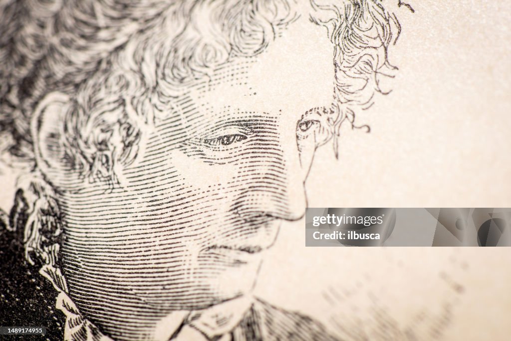 Portrait of famous authors from the past: Harriet Beecher Stowe