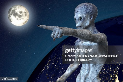 Alien Pointing Illustration High-Res Vector Graphic - Getty Images