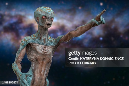 Alien Pointing Illustration High-Res Vector Graphic - Getty Images