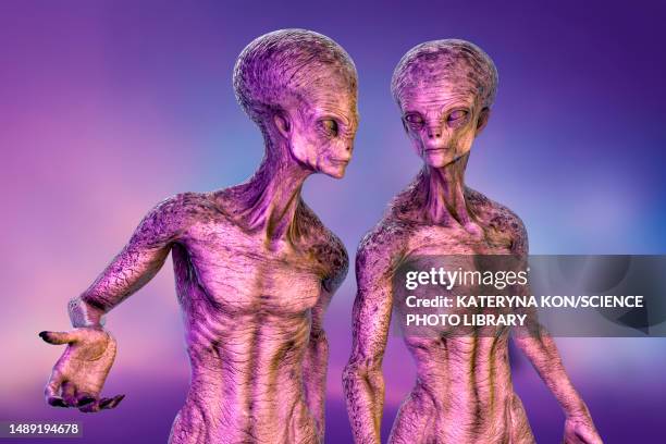 illustrazioni stock, clip art, cartoni animati e icone di tendenza di alien, illustration - alieno