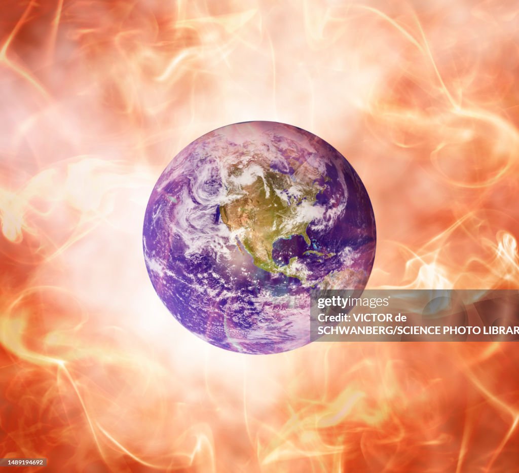 Climate change, conceptual illustration