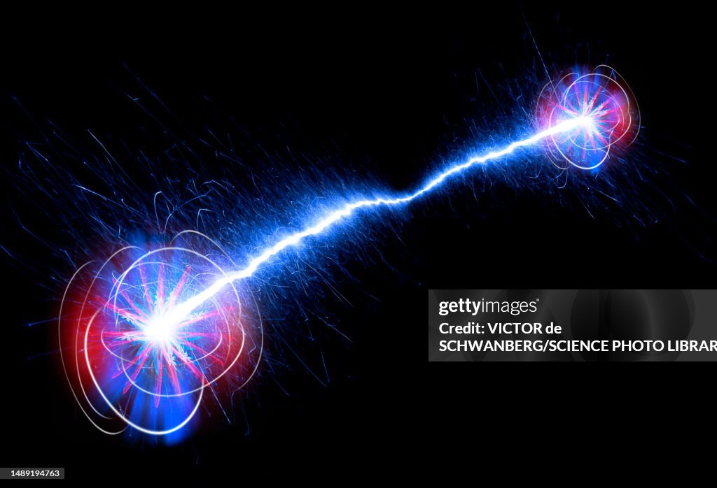 Quantum entanglement, conceptual illustration