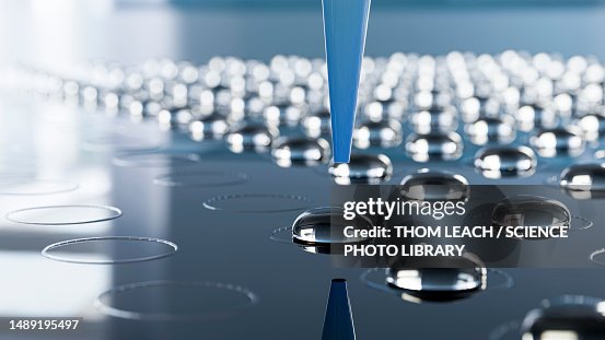 Samples on a microarray, illustration Samples on a microarray, illustration