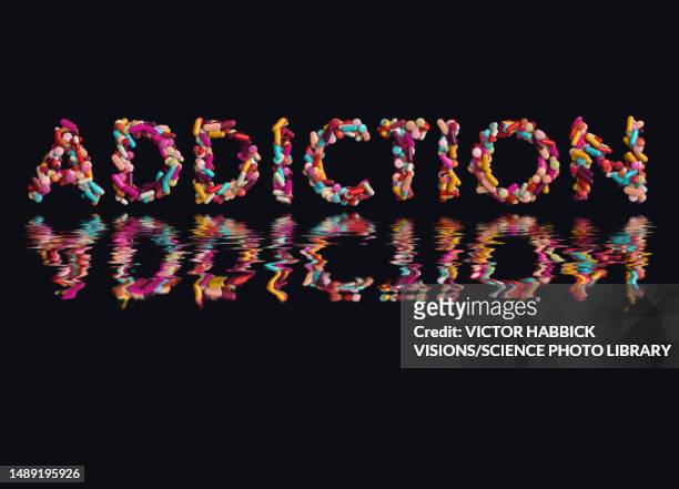 addiction, conceptual illustration - narcotic stock illustrations
