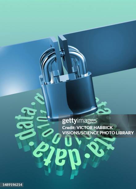 cyber security, conceptual illustration - virtual library stock illustrations