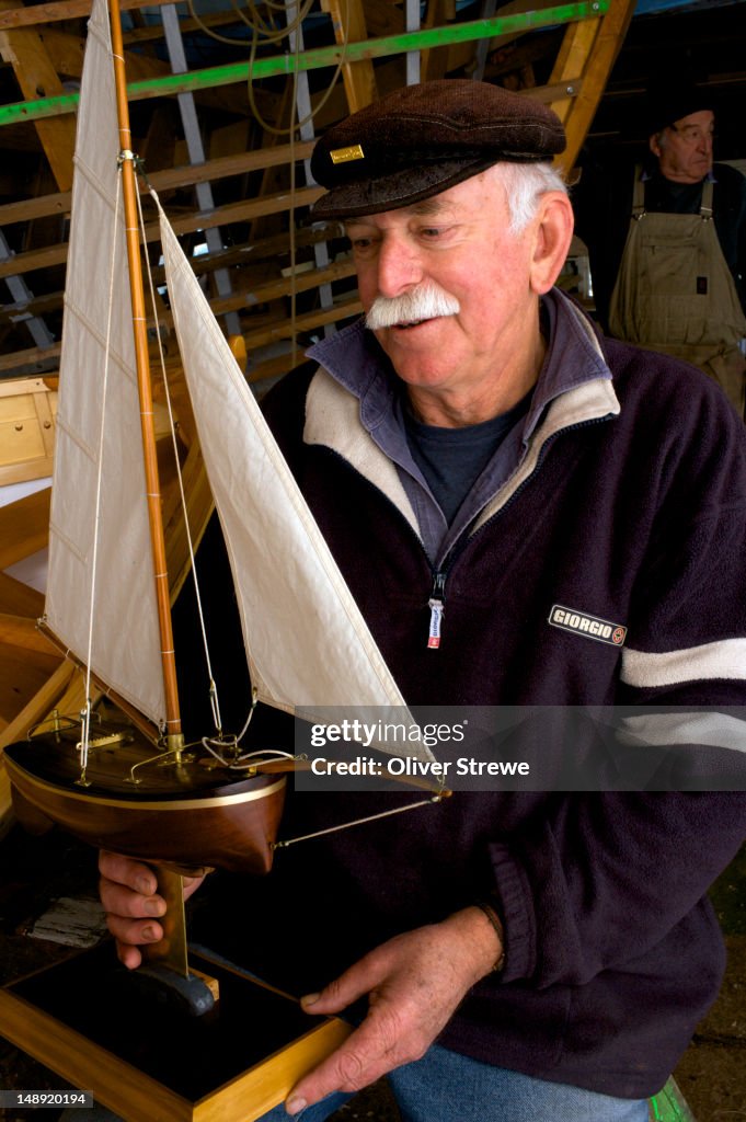 Model Balmain Bug boat made by Jack Woodward.