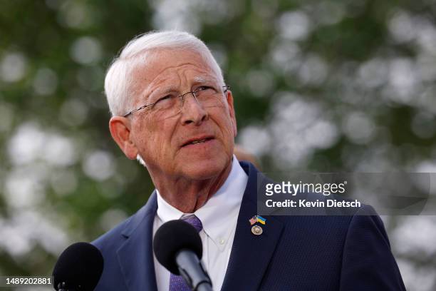 Sen. Roger Wicker speaks on border security and Title 42 during a press conference at the U.S. Capitol on May 11, 2023 in Washington, DC. With the...