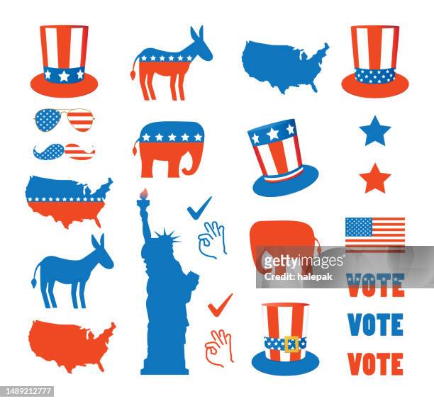us election - us president election stock illustrations