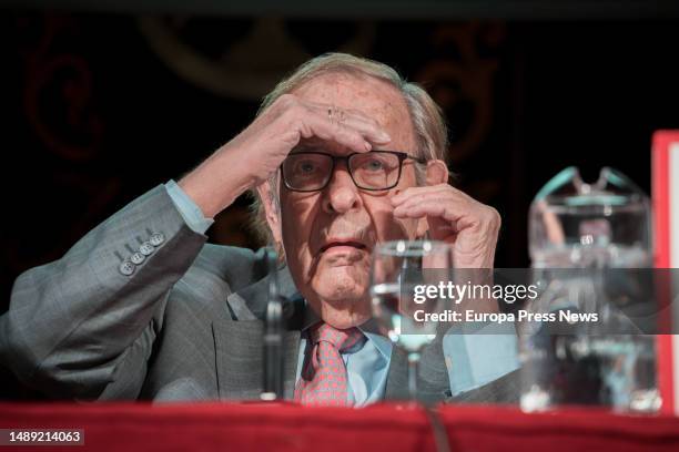 The economist Ramon Tamames presents his book 'Me duele España', at the Ateneo de Madrid, on 11 May, 2023 in Madrid, Spain. Me duele España' is the...