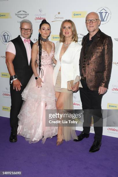 Trudi Beswick, Modesta Vzesniauskaite and John Caudwell attend the Caudwell Children Butterfly Ball 2023 at Indigo2 at The O2 Arena on May 11, 2023...