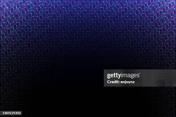 digital binary radiating purple blue gradient background - number-one-black-background stock illustrations