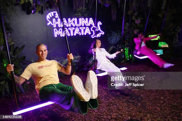 Max George and Nadine Coyle attend the VIP launch of Disney Consumer Products, Games and Publishing's 'Wonder of Friendship: The Experience' at 180...