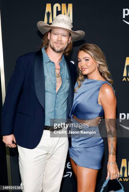 Brian Kelley and Brittney Marie Cole attend the 58th Academy Of Country Music Awards at The Ford Center at The Star on May 11, 2023 in Frisco, Texas.