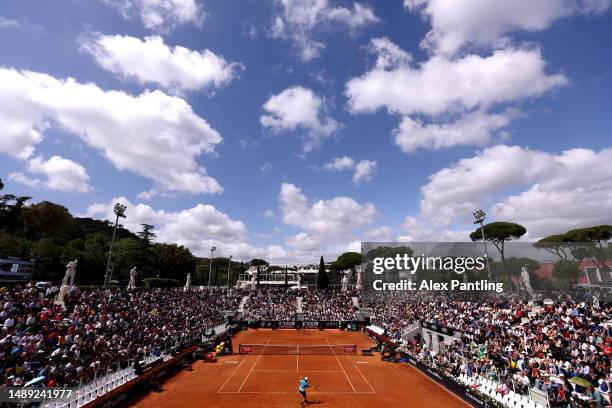 General view of the Nicola Pietrangeli Stadium as Mackenzie McDonald of the United States plays against Marco Cecchinato of Italy during the Men's...