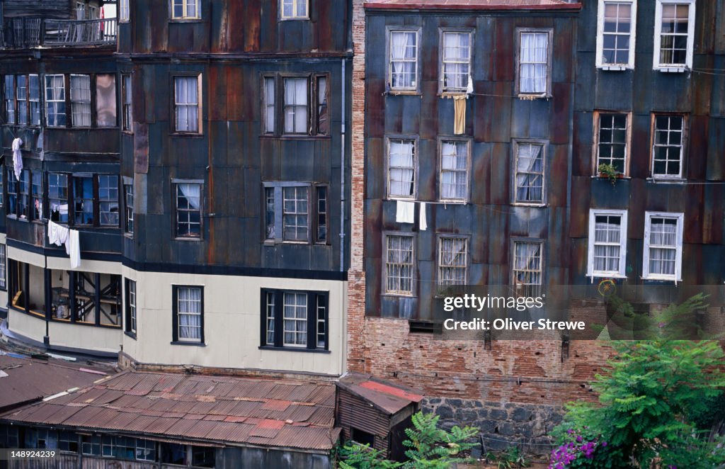 Houses in the hills above Valparaiso.