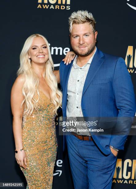 Cheyenne Kimball and Mike Gossin attend the 58th Academy Of Country Music Awards at The Ford Center at The Star on May 11, 2023 in Frisco, Texas.