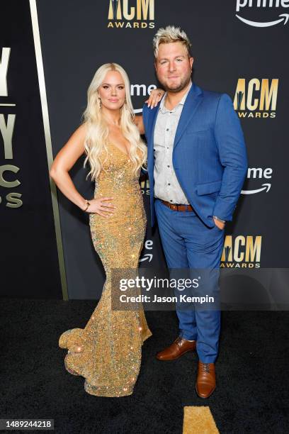 Cheyenne Kimball and Mike Gossin attend the 58th Academy Of Country Music Awards at The Ford Center at The Star on May 11, 2023 in Frisco, Texas.