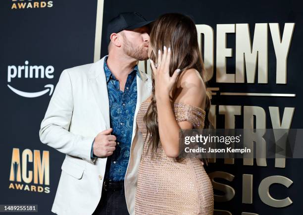 Cole Swindell and Courtney Little attend the 58th Academy Of Country Music Awards at The Ford Center at The Star on May 11, 2023 in Frisco, Texas.