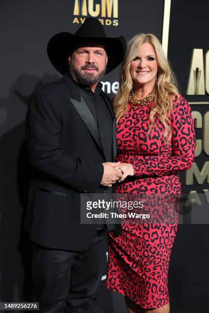 Garth Brooks and Trisha Yearwood attend the 58th Academy Of Country Music Awards at The Ford Center at The Star on May 11, 2023 in Frisco, Texas.