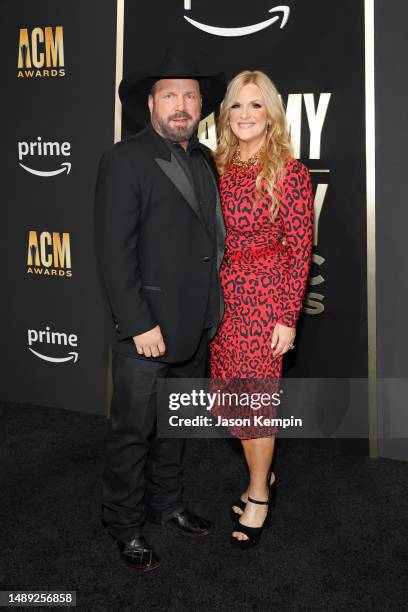 Garth Brooks and Trisha Yearwood attend the 58th Academy Of Country Music Awards at The Ford Center at The Star on May 11, 2023 in Frisco, Texas.