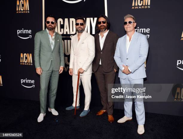Brad Tursi, Matthew Ramsey, Geoff Sprung and Trevor Rosen of Old Dominion attend the 58th Academy Of Country Music Awards at The Ford Center at The...