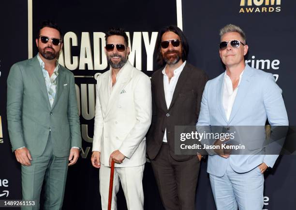 Brad Tursi, Matthew Ramsey, Geoff Sprung and Trevor Rosen of Old Dominion attend the 58th Academy Of Country Music Awards at The Ford Center at The...