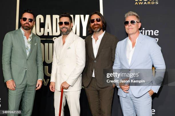 Brad Tursi, Matthew Ramsey, Geoff Sprung and Trevor Rosen of Old Dominion attend the 58th Academy Of Country Music Awards at The Ford Center at The...